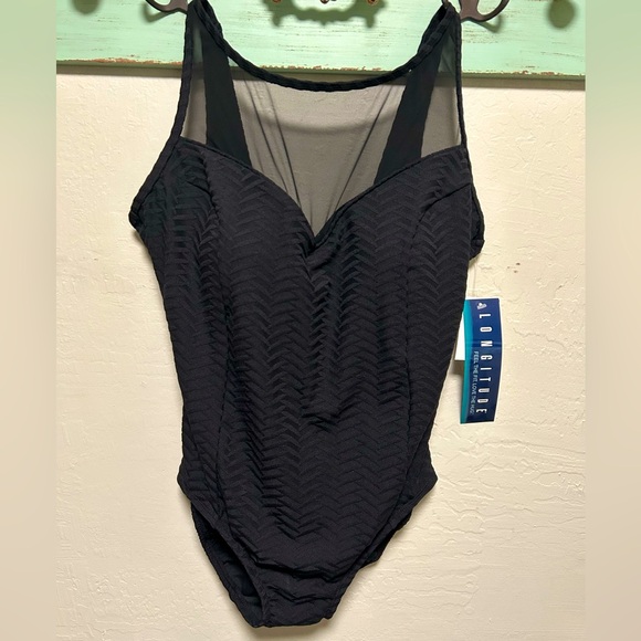 Longitude Sweetheart Mesh High Neck Swimsuit - Picture 3 of 8
